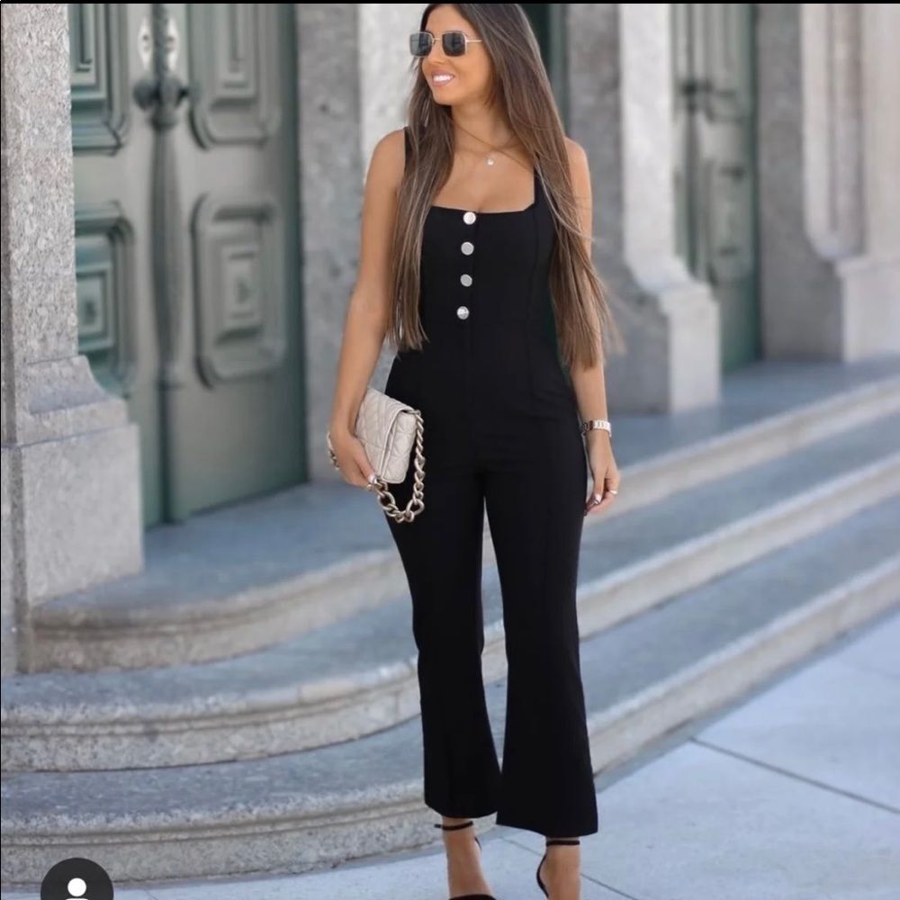 NWT ZARA LONG JUMPSUIT WITH BUTTONS